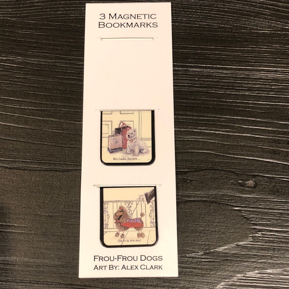 Alex Clark Frou-Frou Dogs Magnetic Bookmarks
